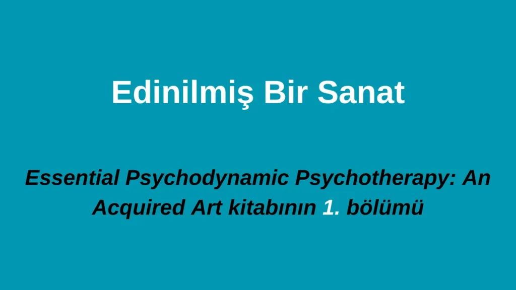 edinilmis bir sanat