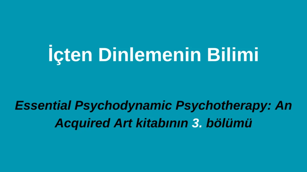 icten dinlemenin bilimi