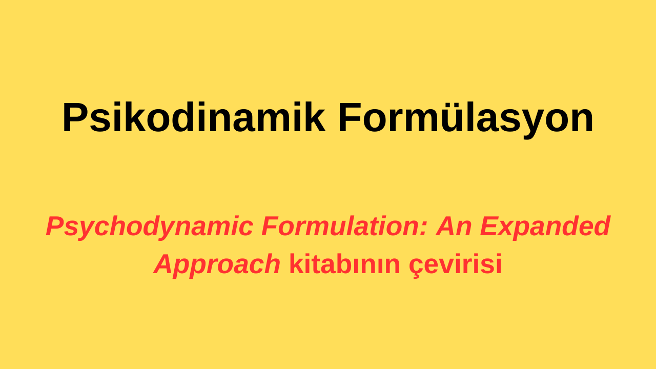 psikodinamik formulasyon